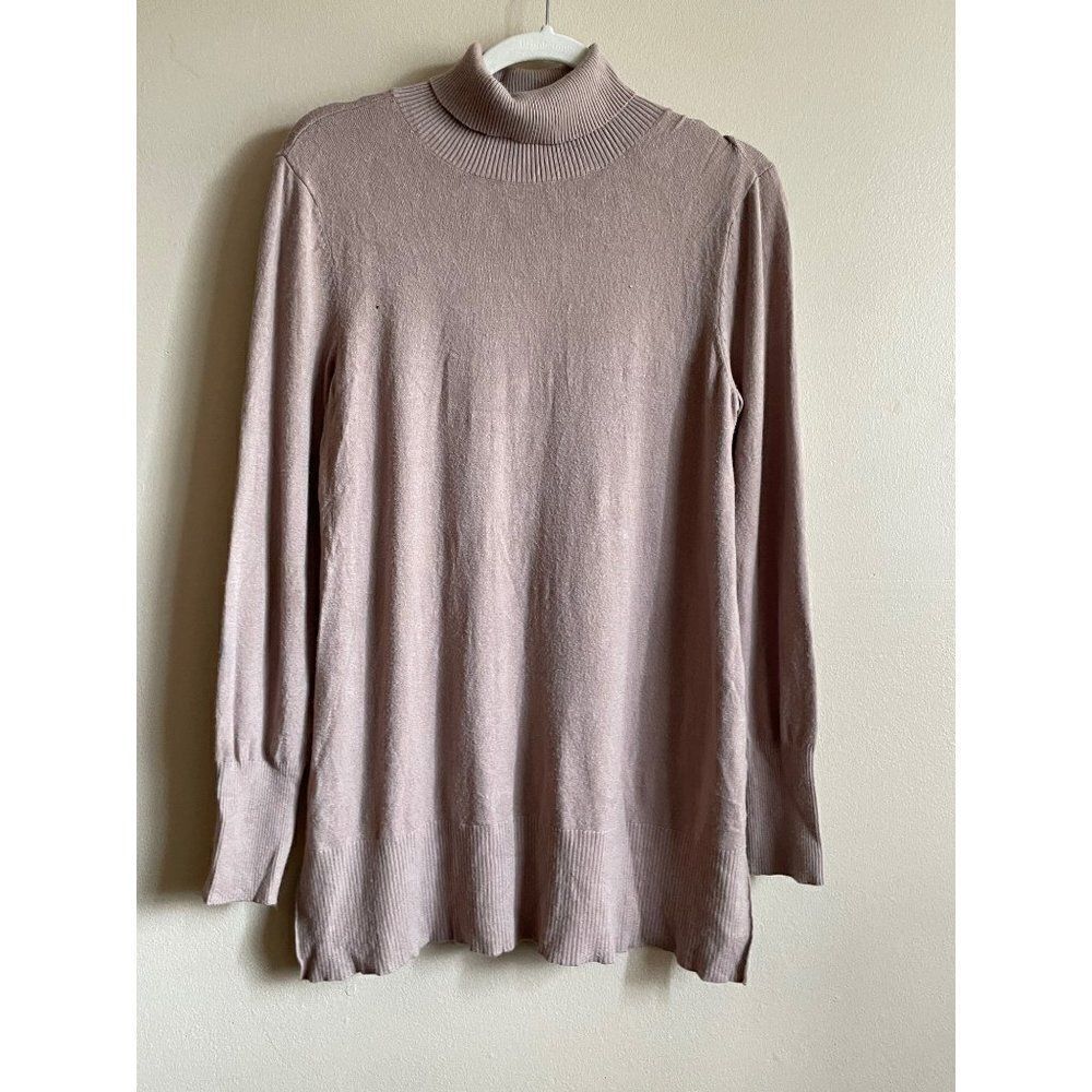 ‎Soft Surroundings tan turtleneck sweater M